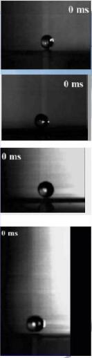 不同表面水滴接觸界面狀態(tài) 不同表面水滴接觸界面狀態(tài)