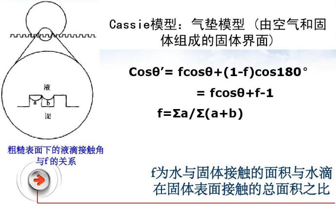 Cassie 模型示意圖 Cassie 模型示意圖